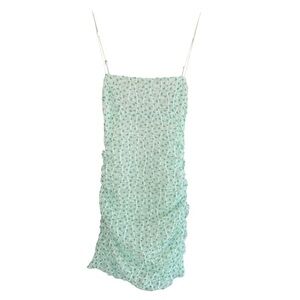 For Love & Lemons Drea Mini Dress Green Dot Small NWT Party Festival Concert